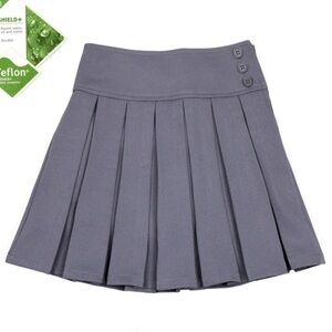 BIENZOE 7 Girls Gray Pleated Skirt